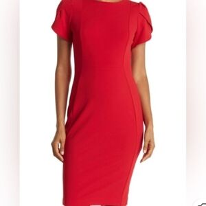 Calvin Klein Bold Red Midi Dress